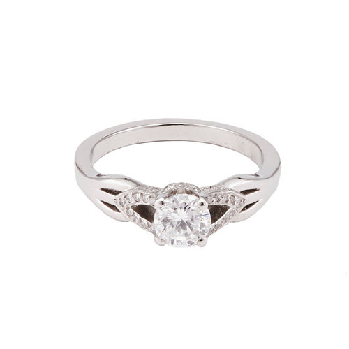 Brilliant Round Diamond Ring With Split Shank