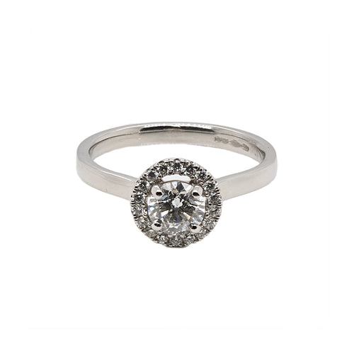 Round Brilliant Halo Ring