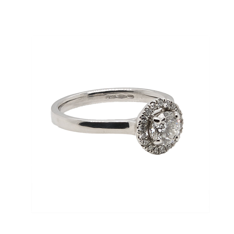 Round Brilliant Halo Ring