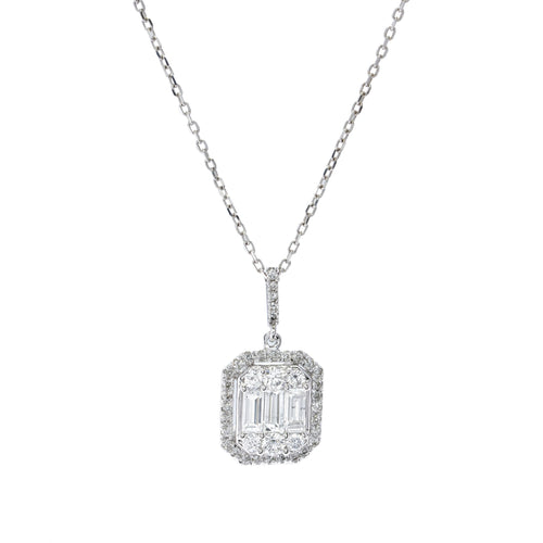 Diamond Baguette Necklace