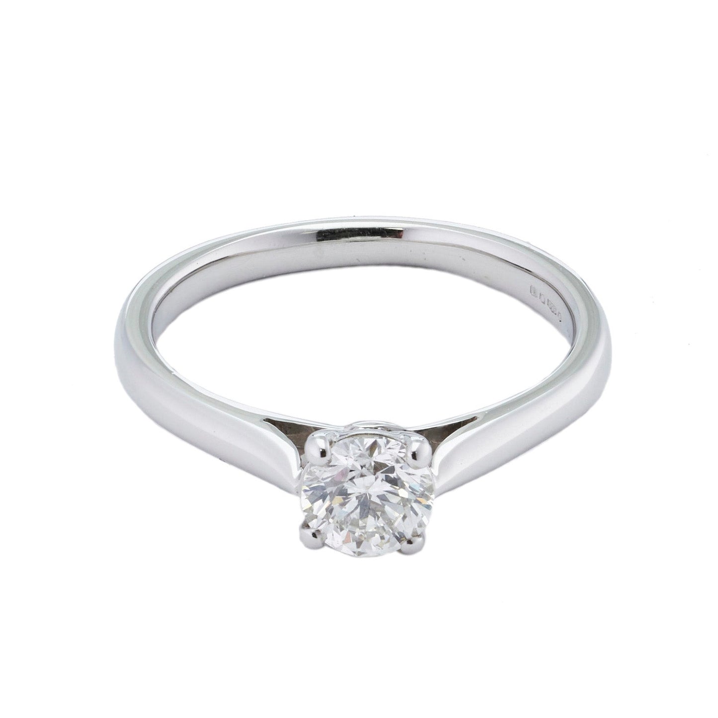 Platinum Diamond Round Solitaire Ring
