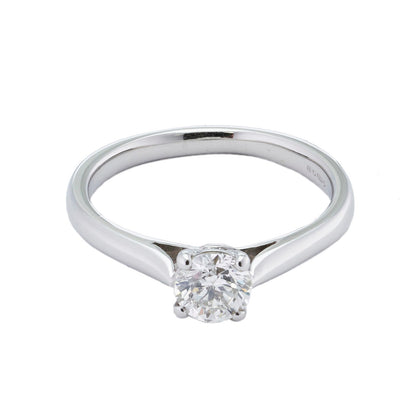 Platinum Diamond Round Solitaire Ring