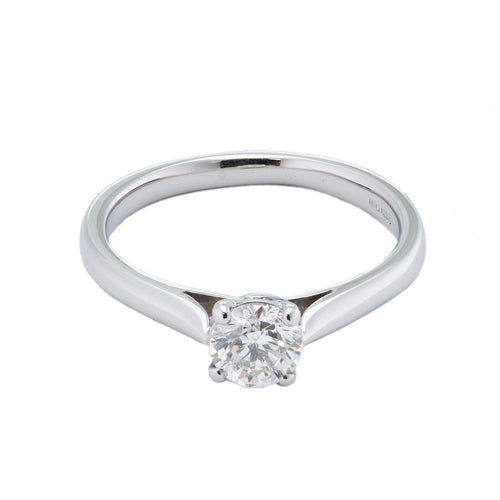 Platinum Diamond Round Solitaire Ring