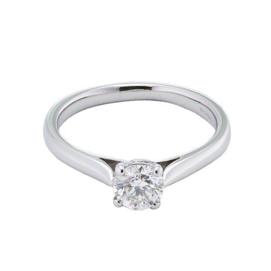 Platinum Diamond Round Solitaire Ring