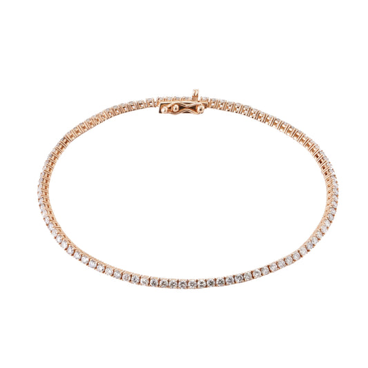 Tennis Bracelet 2.0CT 18K Rose Gold