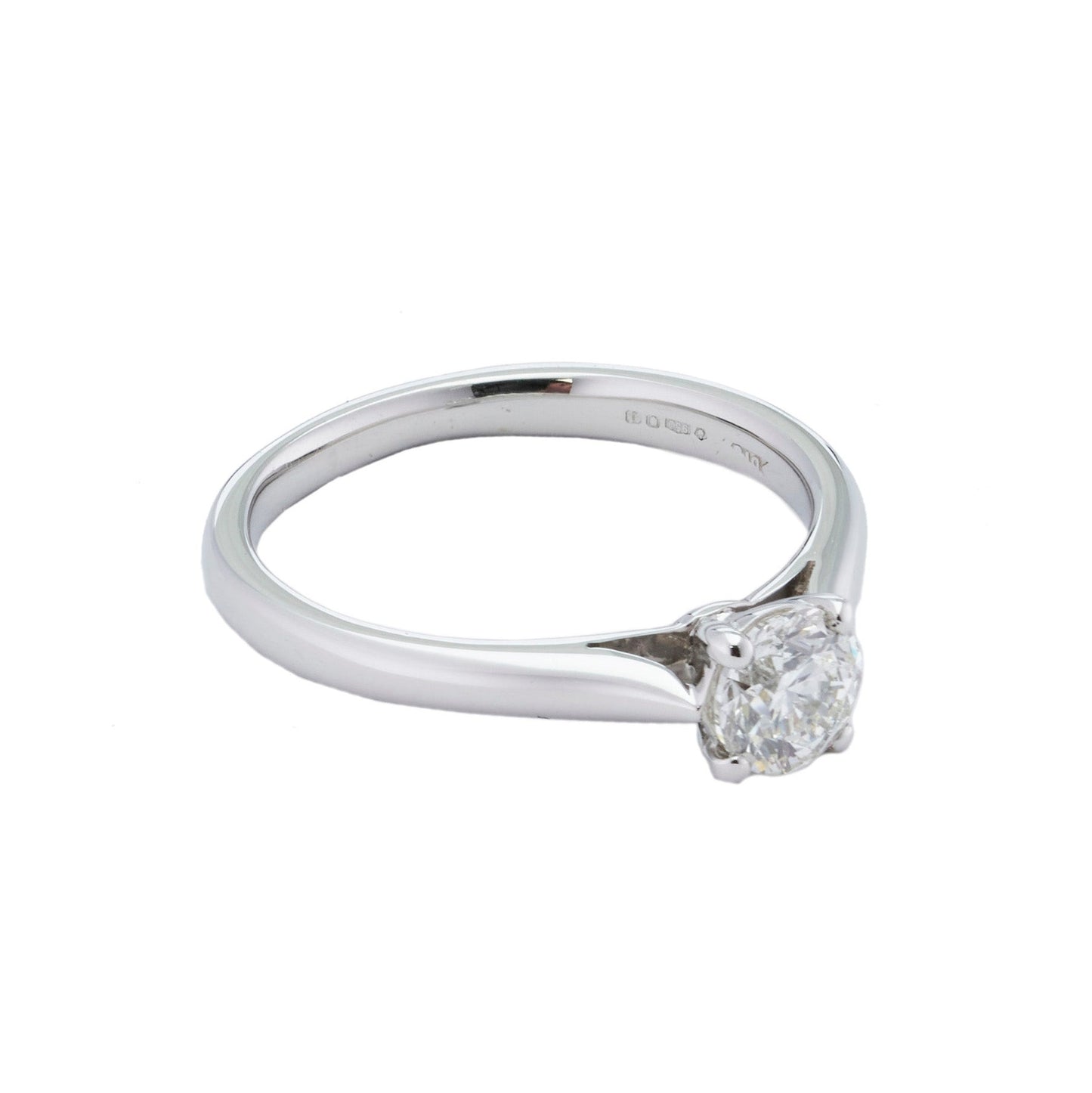 Platinum Diamond Round Solitaire Ring