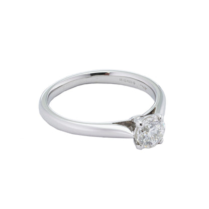 Platinum Diamond Round Solitaire Ring