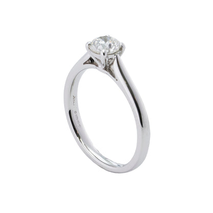 Platinum Diamond Round Solitaire Ring