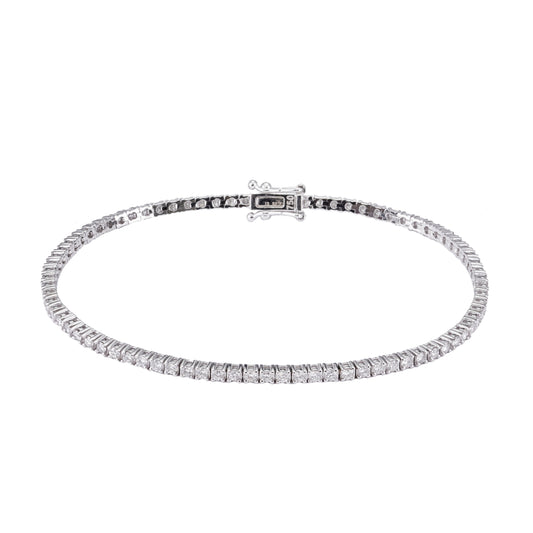 Tennis Bracelet 2.36CT 18K White Gold