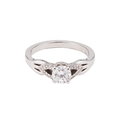 Brilliant Round Diamond Ring With Split Shank