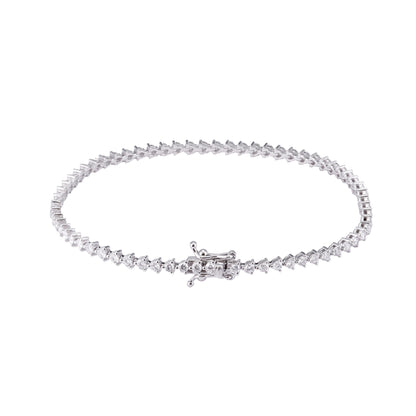 Tennis Bracelet 2.01CT 18K White Gold