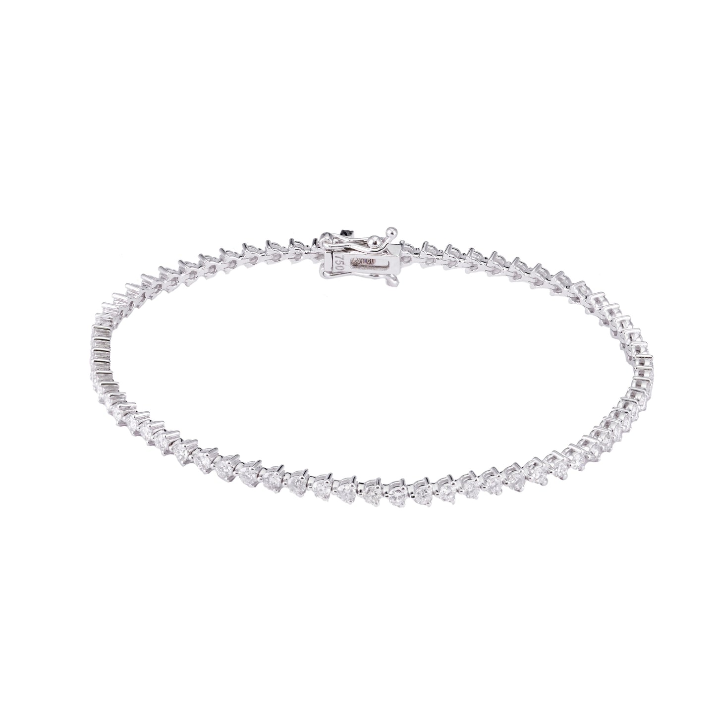 Tennis Bracelet 2.01CT 18K White Gold