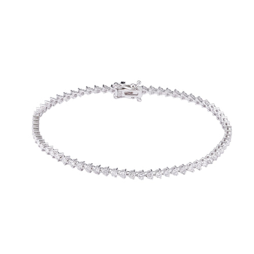 Tennis Bracelet 2.01CT 18K White Gold