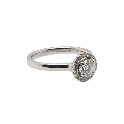 Round Brilliant Halo Ring