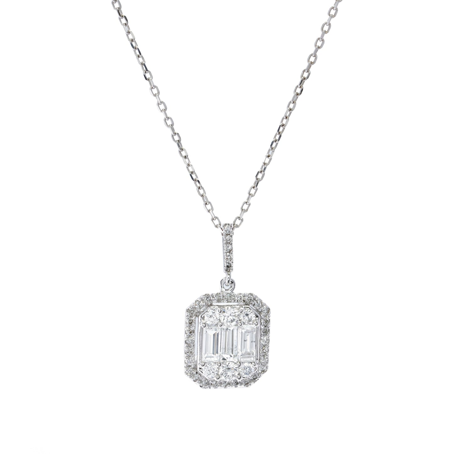 Diamond Baguette Necklace