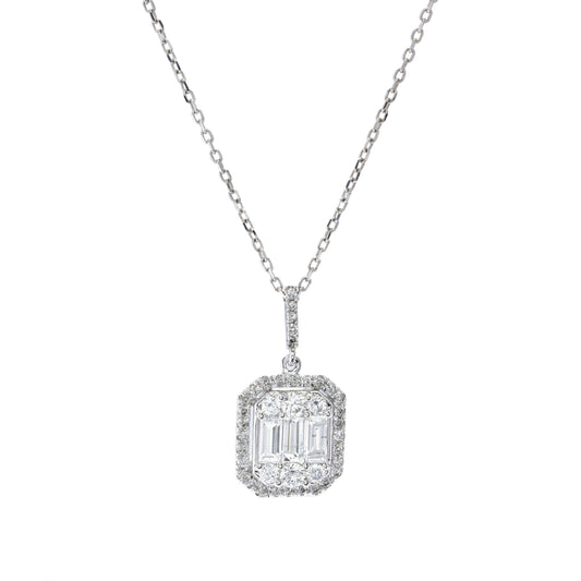 Diamond Baguette Necklace