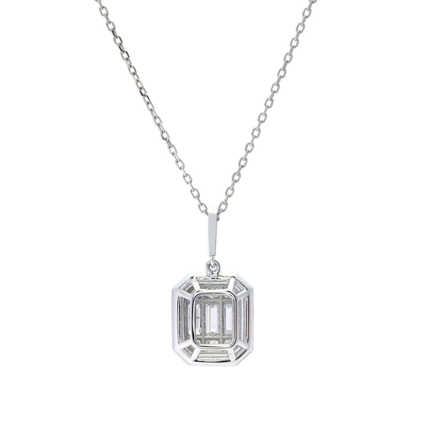 Diamond Baguette Necklace